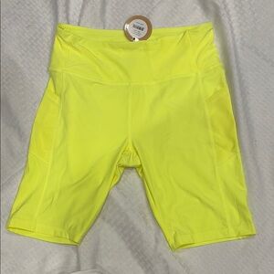 Cali vibrant neon Yellow Women's Bike Shorts